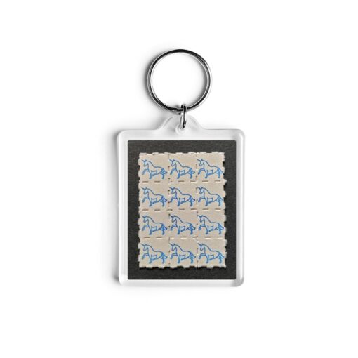 Blue Unicorn Blotter Keychain 3