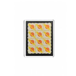 Orange Saturn Blotter Fridge Magnet 1