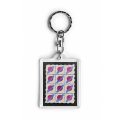 Purple Saturn Blotter Keychain 4