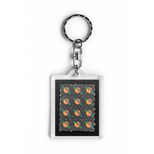 Black Saturn Blotter Keychain 4