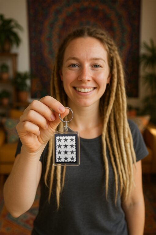 Black Star Blotter Keychain 3 - Image 2