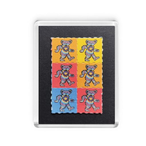 Dancing Rainbow Bears Blotter Fridge Magnet 3