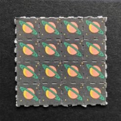 Black Saturn Blotter - 4x4 Tabs