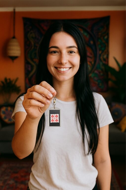 Red Spade Blotter Keychain 1 - Image 2