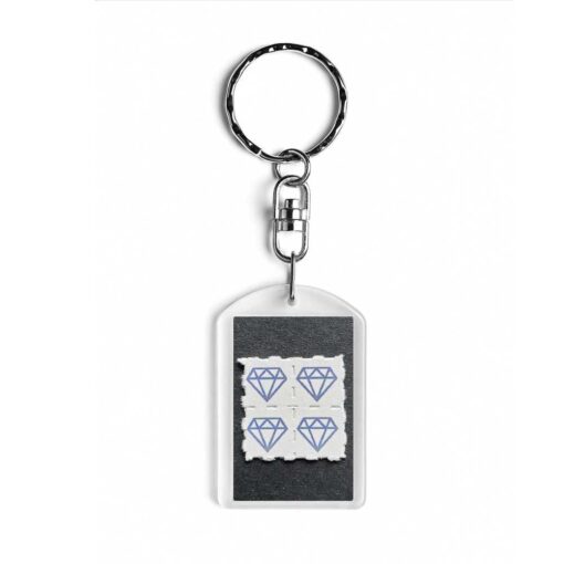 Blue Diamonds Blotter Keychain 1