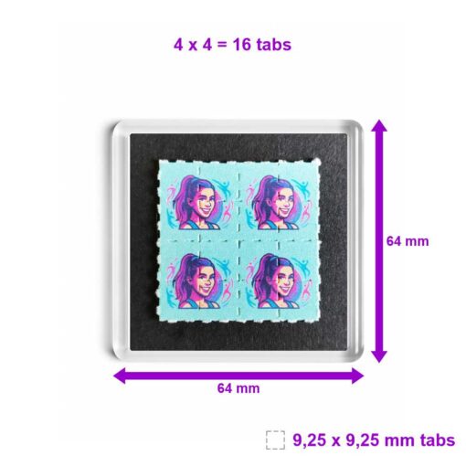 Blotter Fridge Magnet 2. with Your Brand Logo - 50 pcs - Image 2